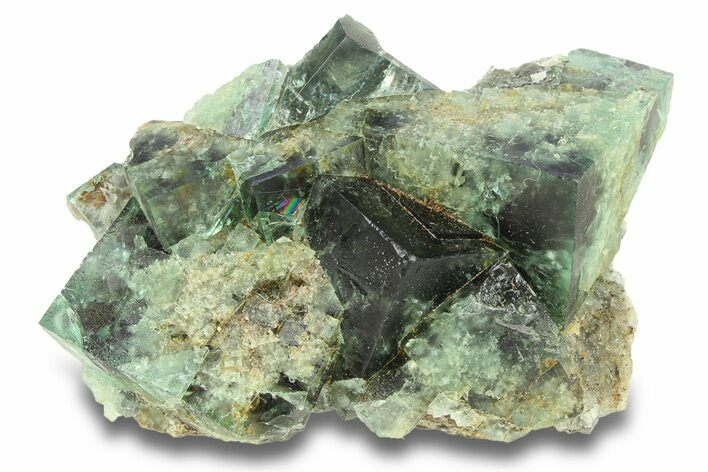 Fluorescent Green Fluorite Cluster - Diana Maria Mine, England #301662